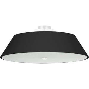 Černé stropní svítidlo se skleněným stínidlem ø 60 cm Hektor – Nice Lamps obraz