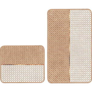 Béžové koupelnové předložky v sadě 2 ks 60x100 cm – Mila Home obraz