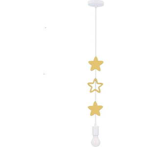 Žluto-bílé dětské svítidlo s kovovým stínidlem Single – Candellux Lighting obraz