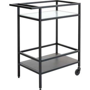 Skleněný servírovací stolek na kolečkách 42x70 cm Bronco – Unique Furniture obraz
