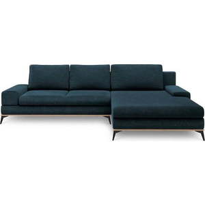 Petrolejově modrá rozkládací rohová pohovka Windsor & Co Sofas Planet, pravý roh obraz
