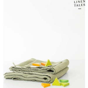 Světle zelená lněná dětská osuška 45x90 cm – Linen Tales obraz