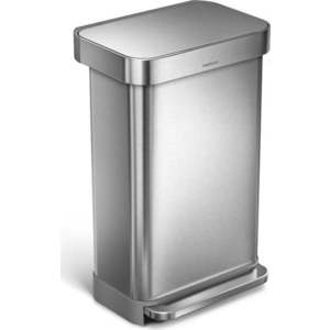 Pedálový odpadkový koš z nerezové oceli 45 l - simplehuman obraz