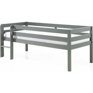 Šedá dětská vyvýšená postel Vipack Pino, 90 x 200 cm obraz