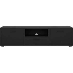 Černý TV stolek 147x38 cm Media – Tvilum obraz