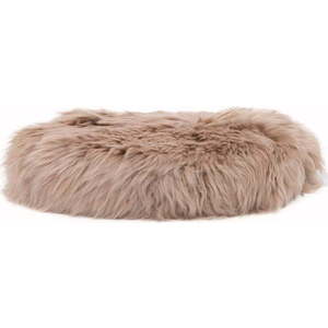 Béžový podsedák z ovčí kožešiny Native Natural Round, ⌀ 40 cm obraz