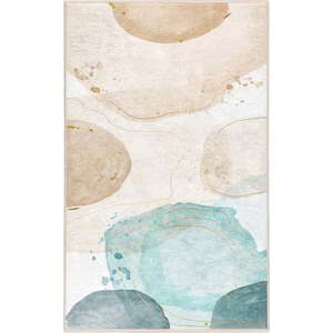 Krémovo-tyrkysový pratelný koberec 120x180 cm Puddle – Mila Home obraz