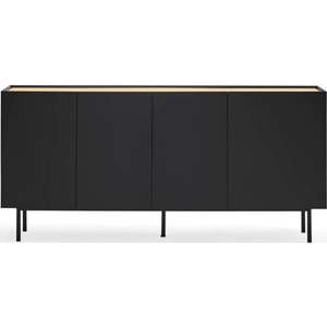Černá nízká komoda v dekoru dubu 165x78 cm Arista – Teulat obraz