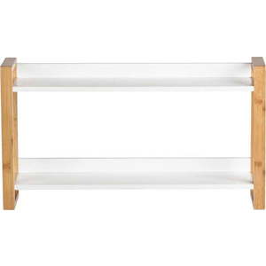 Bambusový nástěnný regál Wenko Finja, šířka 62, 5 cm obraz