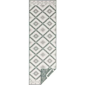 Zeleno-krémový venkovní koberec NORTHRUGS Malibu, 350 x 80 cm obraz