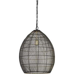 Závěsné svítidlo s kovovým stínidlem v černo-zlaté barvě ø 40 cm Meya – Light & Living obraz