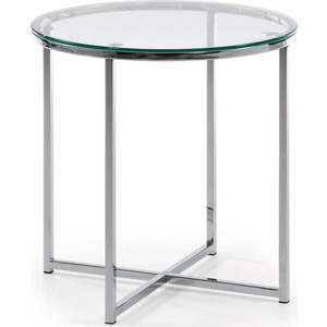 Kulatý odkládací stolek se skleněnou deskou ø 50 cm Divid – Kave Home obraz