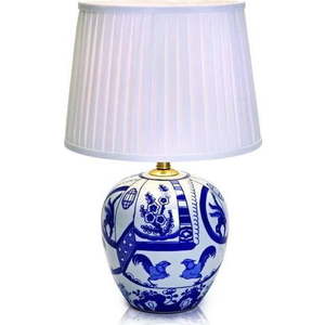 Modro-bílá stolní lampa Markslöjd Goteborg, výška 48 cm obraz