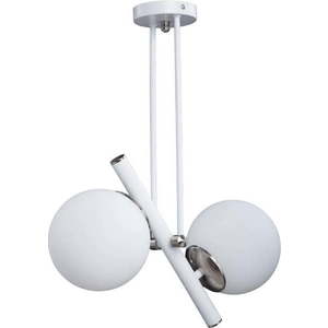 Závěsné svítidlo se skleněným stínidlem ve stříbrno-bílé barvě ø 15 cm Libra – Squid Lighting obraz