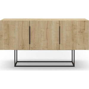 Nízká komoda v dekoru dubu v přírodní barvě 150x80 cm Titan – Marckeric obraz