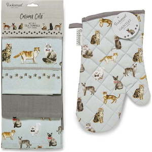 Utěrky a chňapka v sadě 4 ks Curious Cats – Cooksmart ® obraz