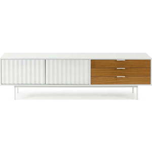 TV stolek v dekoru dubu v bílo-přírodní barvě 180x52 cm Sierra – Teulat obraz