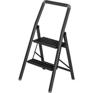 Černé schůdky Wenko Compact, výška 91, 5 cm obraz