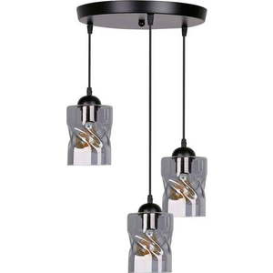 Černé závěsné svítidlo se skleněným stínidlem Felis – Candellux Lighting obraz