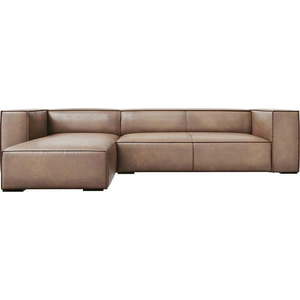 Světle hnědá kožená rohová pohovka (levý roh) Madame – Windsor & Co Sofas obraz