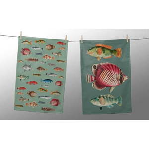 Utěrky v sadě 2 ks 47x65 cm Fish in the Ocean – Really Nice Things obraz