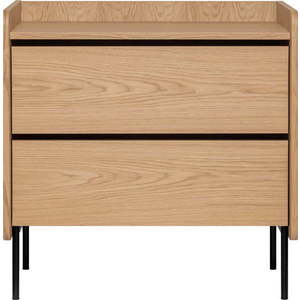 Vysoká komoda v dekoru dubu v přírodní barvě 80x82 cm Wrap – Bonami Selection obraz