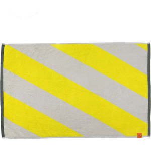 Žlutá koupelnová předložka z bio bavlny 50x80 cm Diagonal – Mette Ditmer Denmark obraz