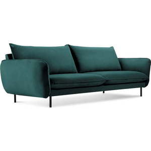 Petrolejově zelená sametová pohovka Cosmopolitan Design Vienna, 230 cm obraz