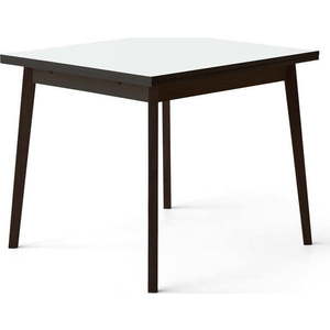 Černo-bílý rozkládací jídelní stůl v dubovém dekoru Hammel Single, 90 x 90 cm obraz