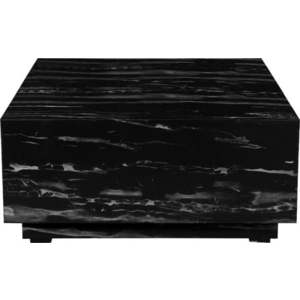 Černý konferenční stolek v dekoru mramoru 100x100 cm Vito - Støraa obraz