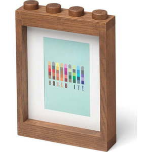 Fotorámeček z tmavě mořeného dubového dřeva LEGO® Wood obraz