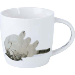 Bílý porcelánový hrnek 400 ml Upside Down Cat – Maxwell & Williams obraz