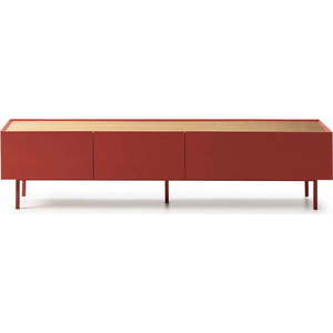 Červený TV stolek v dekoru dubu 180x45 cm Arista – Teulat obraz