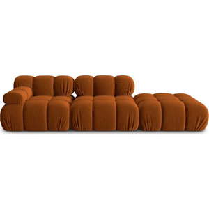Oranžová sametová pohovka 282 cm Bellis – Micadoni Home obraz
