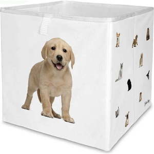 Bílý látkový dětský organizér na hračky 32x32x32 cm The Cutest Ones – Butter Kings obraz