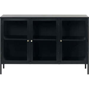 Černá kovová vitrína 132x85 cm Carmel – Unique Furniture obraz