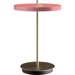 Růžová LED stmívatelná stolní lampa s kovovým stínidlem (výška 31 cm) Asteria Move – UMAGE obraz
