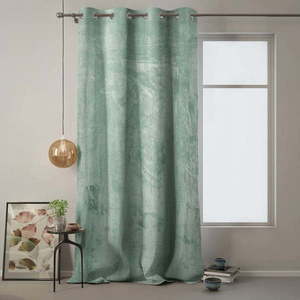 Mintově zelený závěs AmeliaHome Velvet, 140 x 270 cm obraz