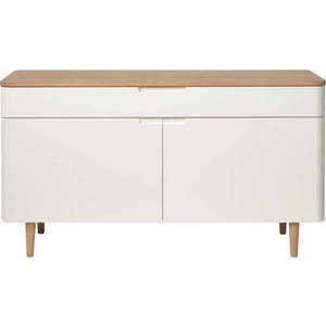 Nízká komoda ze dřeva bílého dubu Unique Furniture Amalfi obraz