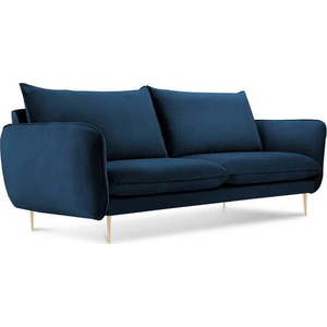 Modrá sametová pohovka Cosmopolitan Design Florence, 160 cm obraz