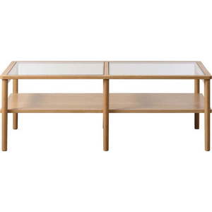 Skleněný konferenční stolek v přírodní barvě 60x120 cm Elba – Unique Furniture obraz
