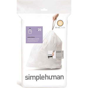 Pytle na odpadky 20 ks 65 l – simplehuman obraz