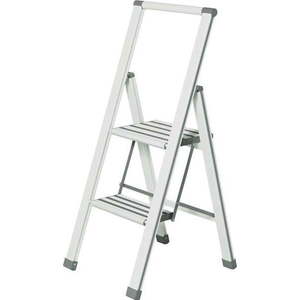 Bílé skládací schůdky Wenko Ladder Alu, výška 101 cm obraz