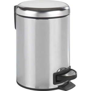 Pedálový odpadkový koš ve stříbrné barvě Wenko Leman Shiny, 3 l obraz