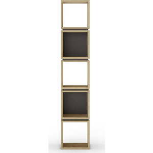 Knihovna v dekoru dubu v černo-přírodní barvě 32x167 cm Lofty – Marckeric obraz