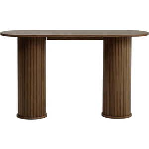 Hnědý konzolový stolek 40x130 cm Nola – Unique Furniture obraz