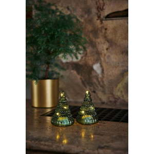 Sada 2 světelný LED dekorací Sirius Lucy Tree Green, výška 9 cm obraz