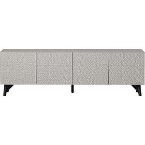 Světle šedý TV stolek z mangového dřeva 185x56 cm Carved – BePureHome obraz