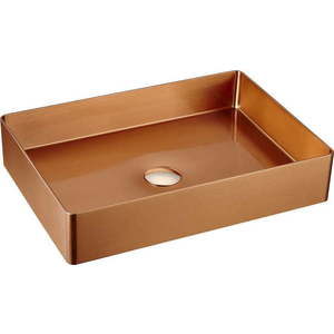 Umyvadlo nerezové v měděné barvě 50x35 cm Aurum – Sapho obraz