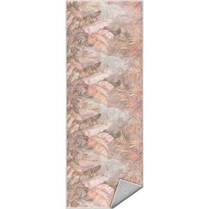 Béžový pratelný běhoun 80x200 cm Dusty Leaves – Mila Home obraz